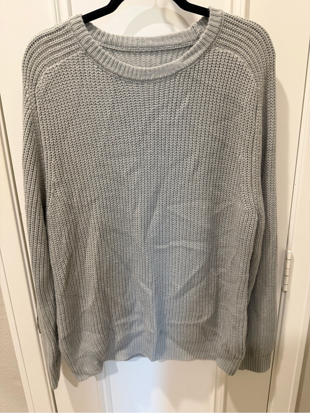 Men's Lightweight Crewneck Knit Sweater - Light Gray